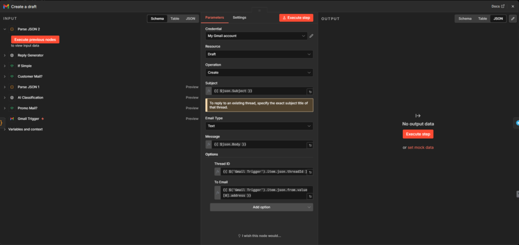 Draft Saving Gmail Node